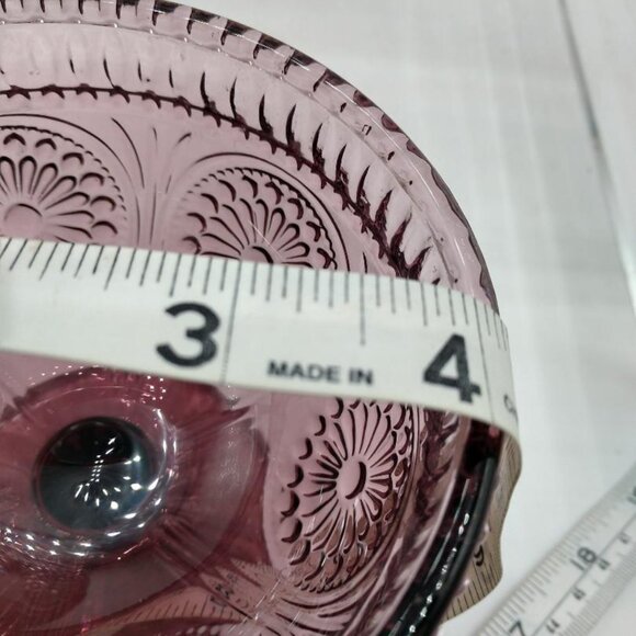 Four (4) Pioneer Woman Adeline Plum Purple Foot Glass Sundae Dessert Dishes - Picture 5 of 6